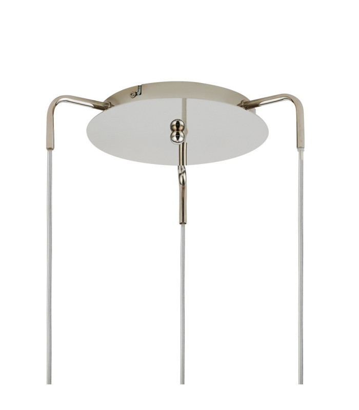 Astoria 44cm Round 3 Light Spider Pendant 160mm Glass Polished Nickel/Amber-5