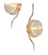 Astoria 44cm Round 3 Light Spider Pendant 160mm Glass Polished Nickel/Amber-7