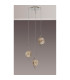 Astoria 44cm Round 3 Light Spider Pendant 160mm Glass Polished Nickel/Amber-8