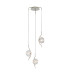 Astoria 44cm Round 3 Light Spider Pendant 160mm Glass Polished Nickel/Clear-1
