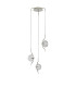 Astoria 44cm Round 3 Light Spider Pendant 160mm Glass Polished Nickel/Clear-4