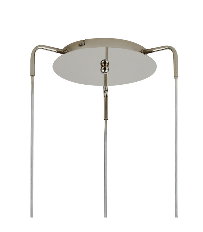 Astoria 44cm Round 3 Light Spider Pendant 160mm Glass Polished Nickel/Clear-5