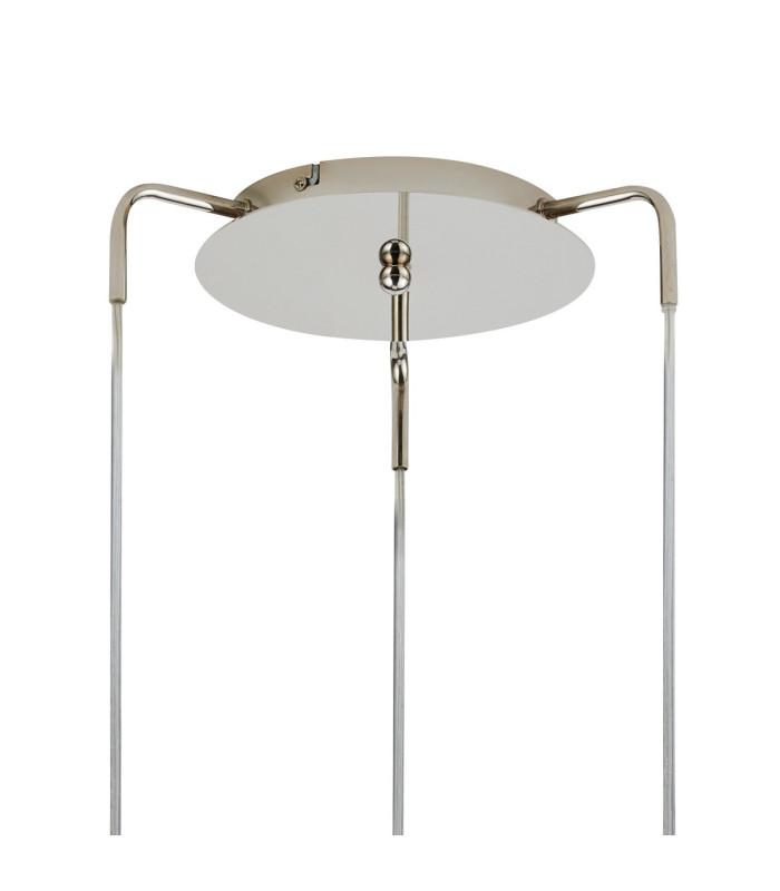 Astoria 44cm Round 3 Light Spider Pendant 160mm Glass Polished Nickel/Smoke-5