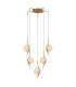 Astoria 63cm Round 5 Light Spider Pendant 160mm Glass Brass/Amber-1