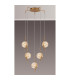 Astoria 63cm Round 5 Light Spider Pendant 160mm Glass Brass/Amber-3