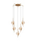 Astoria 63cm Round 5 Light Spider Pendant 160mm Glass Brass/Amber-4