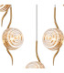 Astoria 63cm Round 5 Light Spider Pendant 160mm Glass Brass/Amber-6