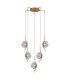 Astoria 63cm Round 5 Light Spider Pendant 160mm Glass Brass/Smoke-1