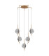 Astoria 63cm Round 5 Light Spider Pendant 160mm Glass Brass/Smoke-4