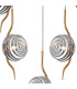 Astoria 63cm Round 5 Light Spider Pendant 160mm Glass Brass/Smoke-7
