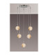 Astoria 63cm Round 5 Light Spider Pendant 160mm Glass Polished Nickel/Amber-3