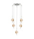 Astoria 63cm Round 5 Light Spider Pendant 160mm Glass Polished Nickel/Amber-4