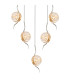 Astoria 63cm Round 5 Light Spider Pendant 160mm Glass Polished Nickel/Amber-7