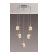 Astoria 63cm Round 5 Light Spider Pendant 160mm Glass Polished Nickel/Amber-8