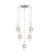 Astoria 63cm Round 5 Light Spider Pendant 160mm Glass Polished Nickel/Clear-1