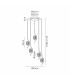 Astoria 63cm Round 5 Light Spider Pendant 160mm Glass Polished Nickel/Clear-2