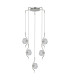 Astoria 63cm Round 5 Light Spider Pendant 160mm Glass Polished Nickel/Clear-4