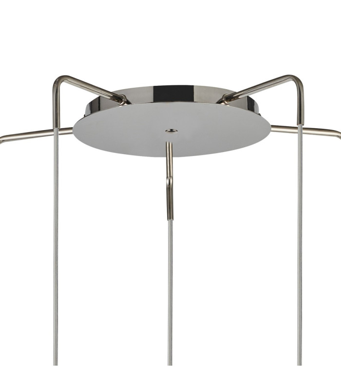 Astoria 63cm Round 5 Light Spider Pendant 160mm Glass Polished Nickel/Clear-5