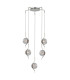 Astoria 63cm Round 5 Light Spider Pendant 160mm Glass Polished Nickel/Smoke-1