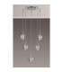 Astoria 63cm Round 5 Light Spider Pendant 160mm Glass Polished Nickel/Smoke-3