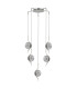 Astoria 63cm Round 5 Light Spider Pendant 160mm Glass Polished Nickel/Smoke-4
