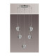 Astoria 63cm Round 5 Light Spider Pendant 160mm Glass Polished Nickel/Smoke-8