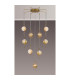 Astoria 84cm Round 9 Light Spider Pendant 160mm Glass Brass/Amber-3
