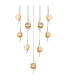 Astoria 84cm Round 9 Light Spider Pendant 160mm Glass Brass/Amber-7