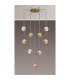Astoria 84cm Round 9 Light Spider Pendant 160mm Glass Brass/Amber-8