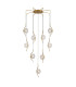 Astoria 84cm Round 9 Light Spider Pendant 160mm Glass Brass/Clear-1