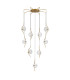 Astoria 84cm Round 9 Light Spider Pendant 160mm Glass Brass/Clear-4