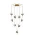 Astoria 84cm Round 9 Light Spider Pendant 160mm Glass Brass/Smoke-4