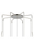 Astoria 84cm Round 9 Light Spider Pendant 160mm Glass Polished Nickel/Amber-5