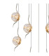 Astoria 84cm Round 9 Light Spider Pendant 160mm Glass Polished Nickel/Amber-6
