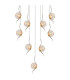 Astoria 84cm Round 9 Light Spider Pendant 160mm Glass Polished Nickel/Amber-7