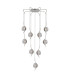 Astoria 84cm Round 9 Light Spider Pendant 160mm Glass Polished Nickel/Smoke-1