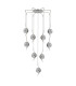 Astoria 84cm Round 9 Light Spider Pendant 160mm Glass Polished Nickel/Smoke-4