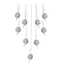 Astoria 84cm Round 9 Light Spider Pendant 160mm Glass Polished Nickel/Smoke-7