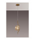 Astoria 1 Light Pendant 16cm Glass Brass/Amber-3