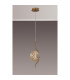 Astoria 1 Light Pendant 16cm Glass Brass/Amber-8