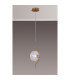 Astoria 1 Light Pendant 16cm Glass Brass/Clear-3