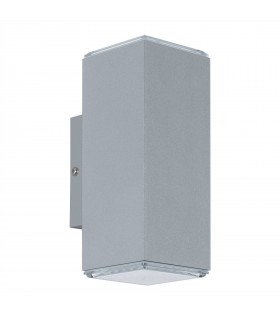 LED Outdoor Up Down Wall Light Silver IP44 - 1
