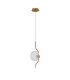 Astoria 1 Light Pendant 16cm Glass Brass/Clear-5