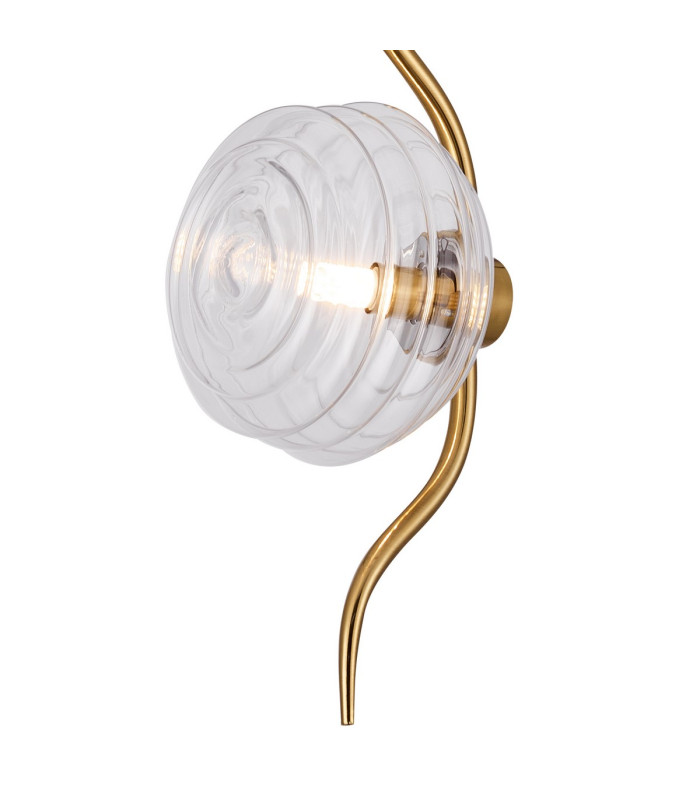 Astoria 1 Light Pendant 16cm Glass Brass/Clear-7
