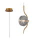 Astoria 1 Light Pendant 16cm Glass Brass/Smoke-1