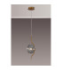 Astoria 1 Light Pendant 16cm Glass Brass/Smoke-3
