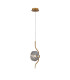 Astoria 1 Light Pendant 16cm Glass Brass/Smoke-4