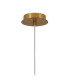 Astoria 1 Light Pendant 16cm Glass Brass/Smoke-6