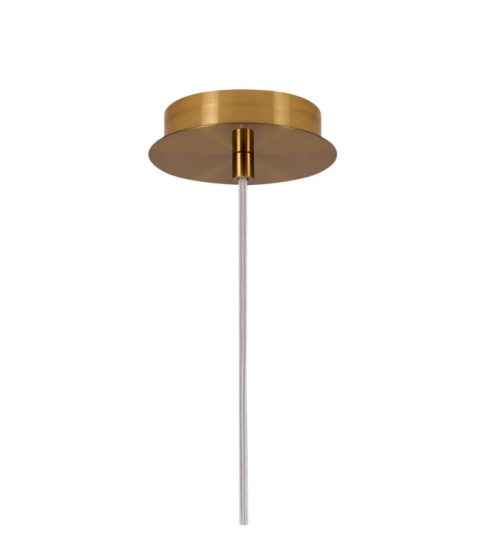 Astoria 1 Light Pendant 16cm Glass Brass/Smoke-6