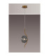 Astoria 1 Light Pendant 16cm Glass Brass/Smoke-9